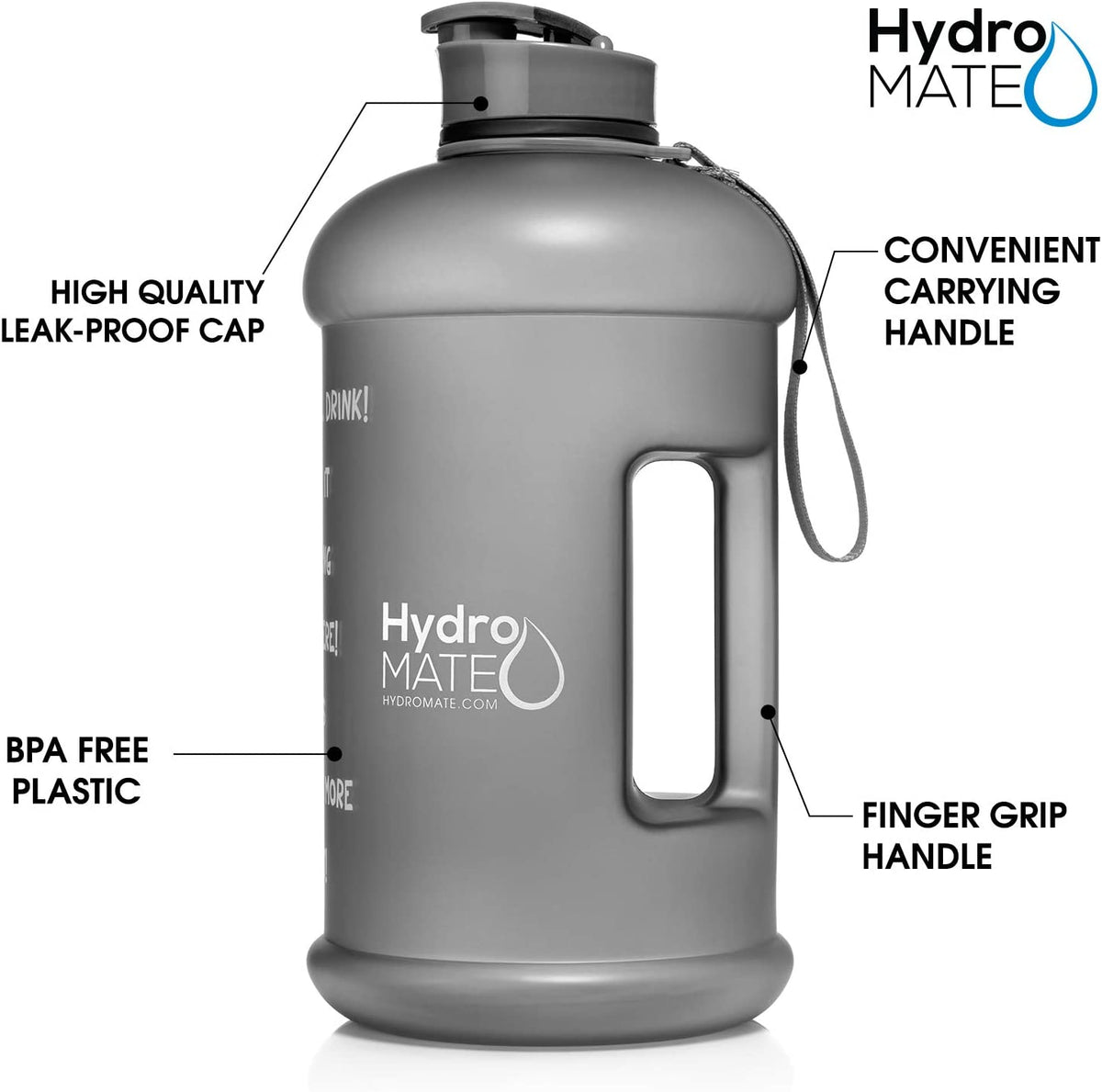 64 oz Half Gallon Water Bottle with Handle I133