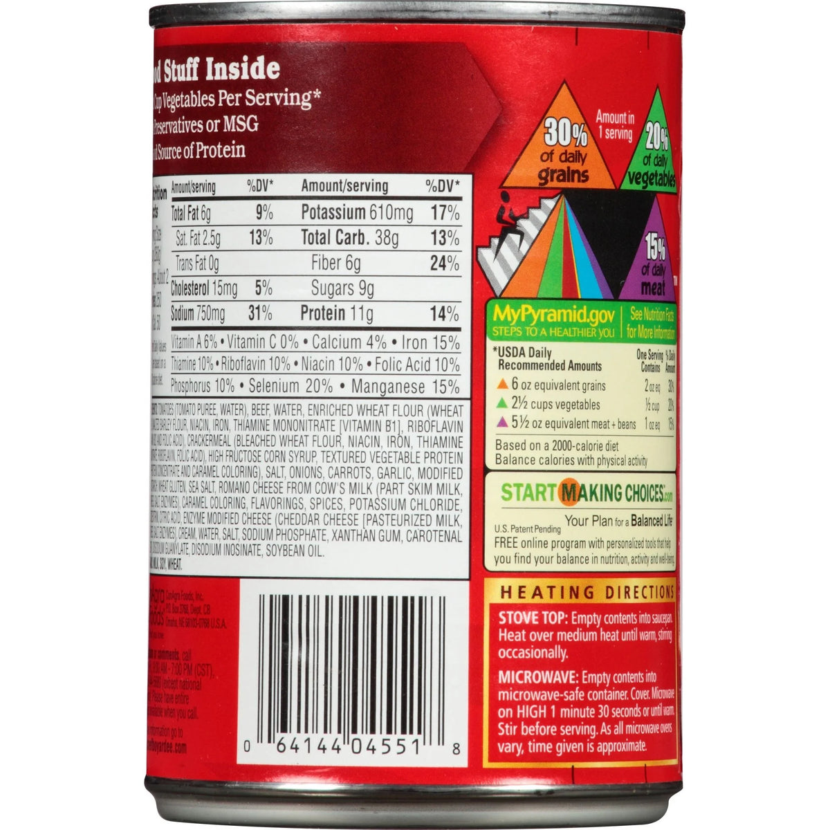 15 Oz Pack Of 4 Beef Ravioli R225993
