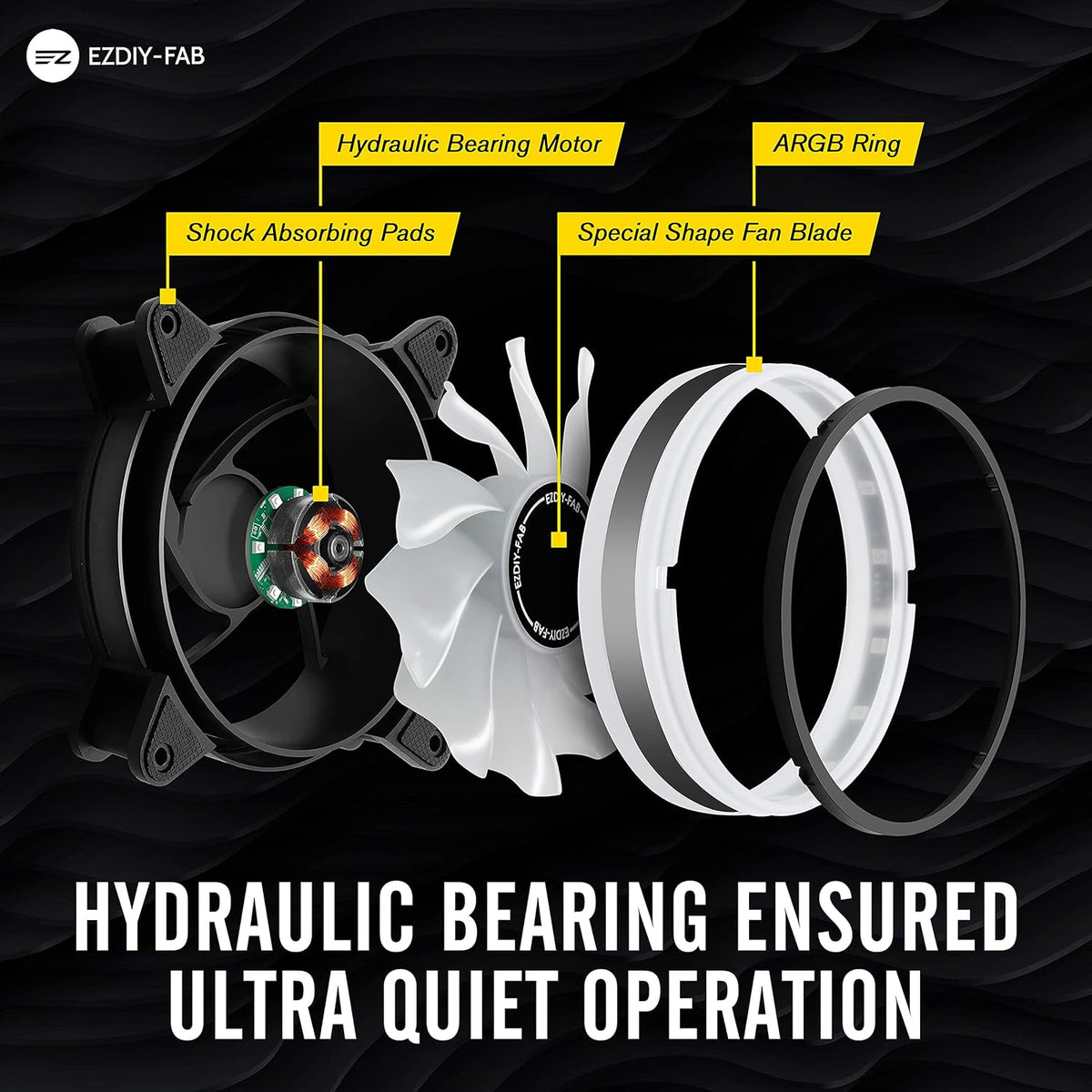 6 Pack 120mm RGB Addressable PC Case Fan with Hub and Remote P595234