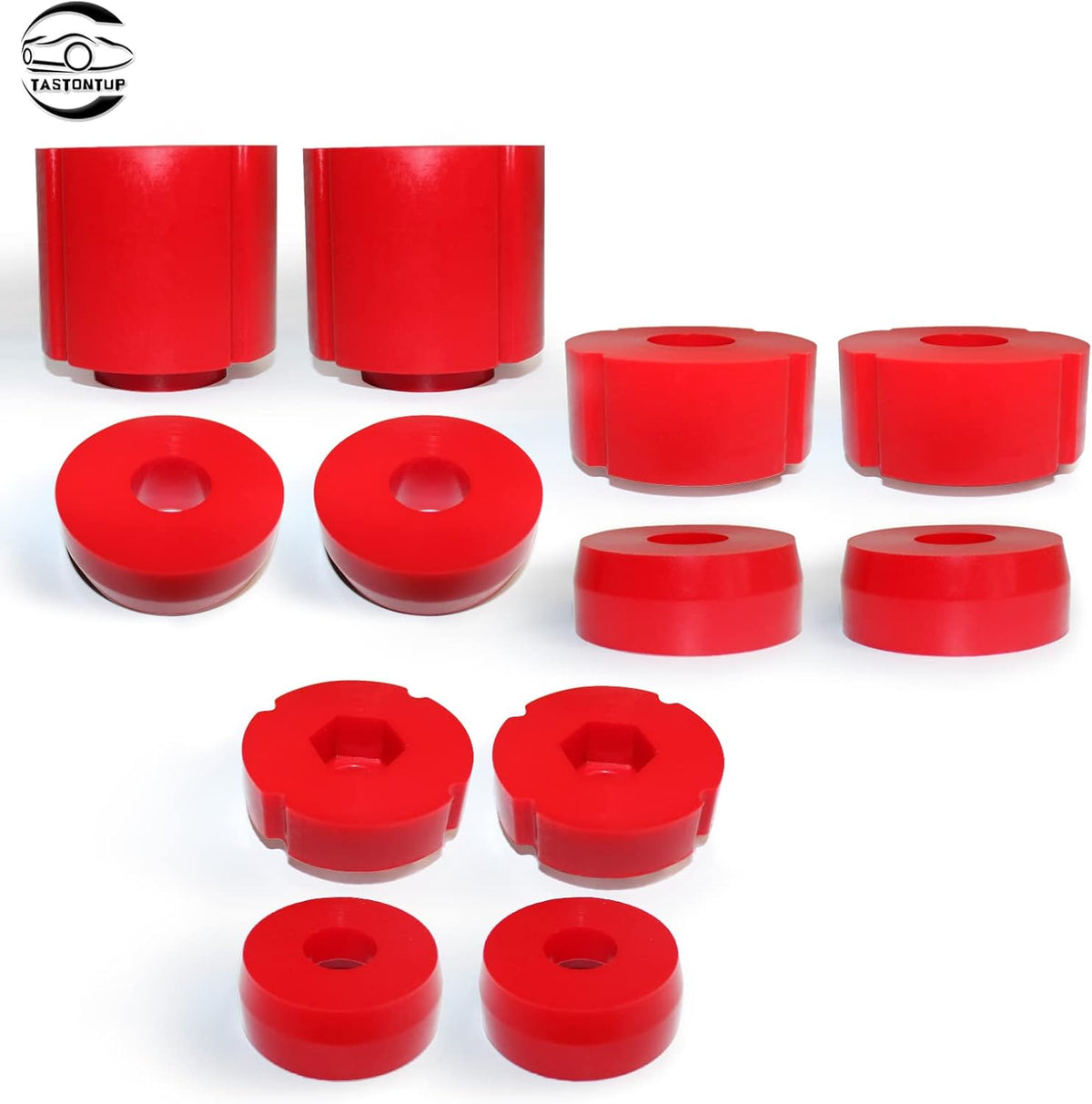Red Polyurethane Body Mount Bushing Kit (12Pcs) Pack of 2 K376