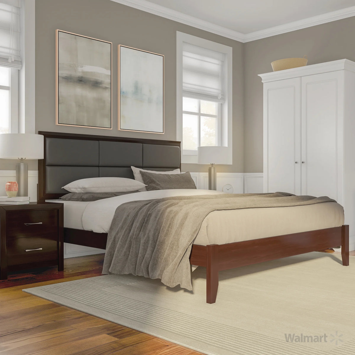 California King Bed and Nightstand Set S4522