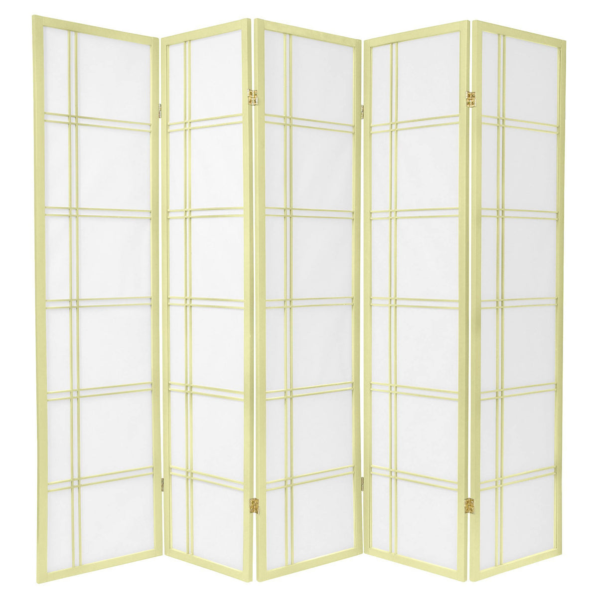 Ivory 5 Panel Shoji Screen V5784