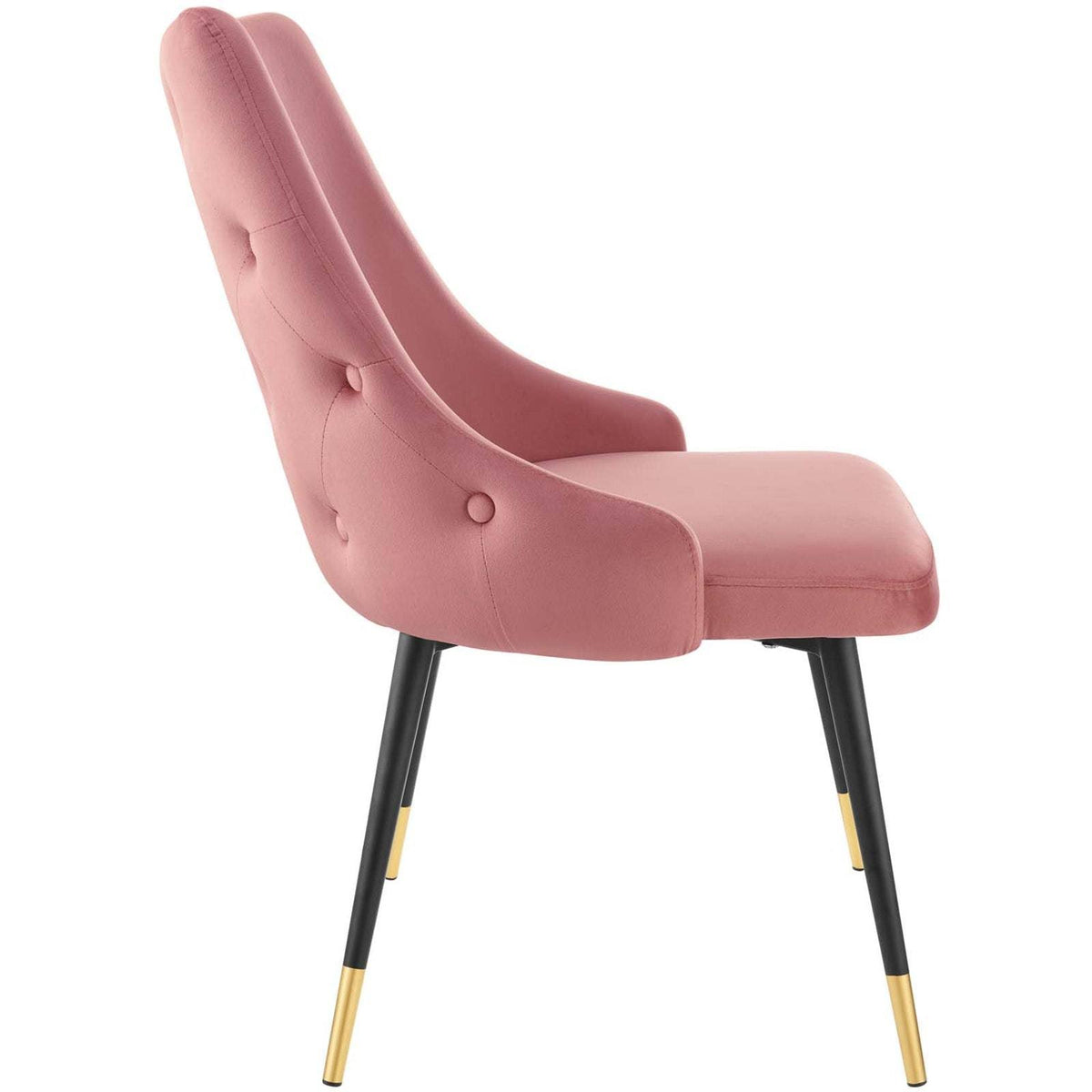 Dusty Rose Tufted Velvet Dining Side Chair K847006