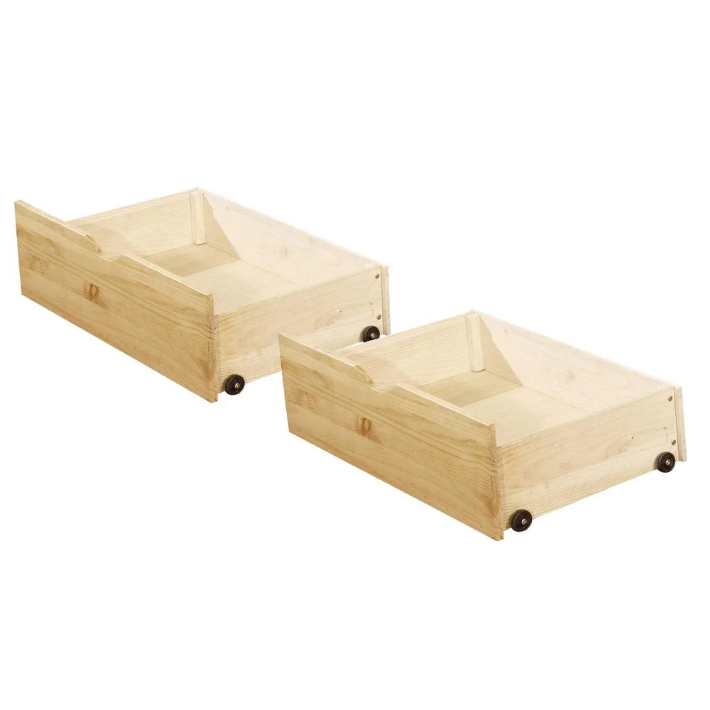 Solid Wood Platform Bed Frame Set of 2 R107257