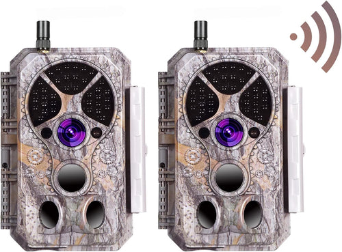 2-Pack Bluetooth WiFi Trail Camera 32MP 1296P Waterproof P2542