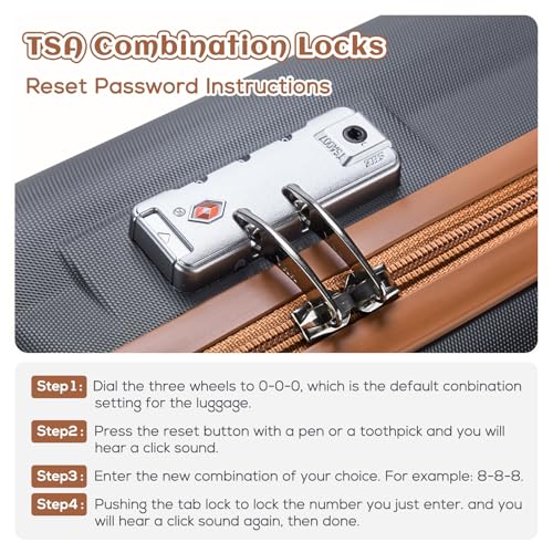 20 Inch Expandable Hard Shell Spinner Luggage with TSA Lock, Black P7649