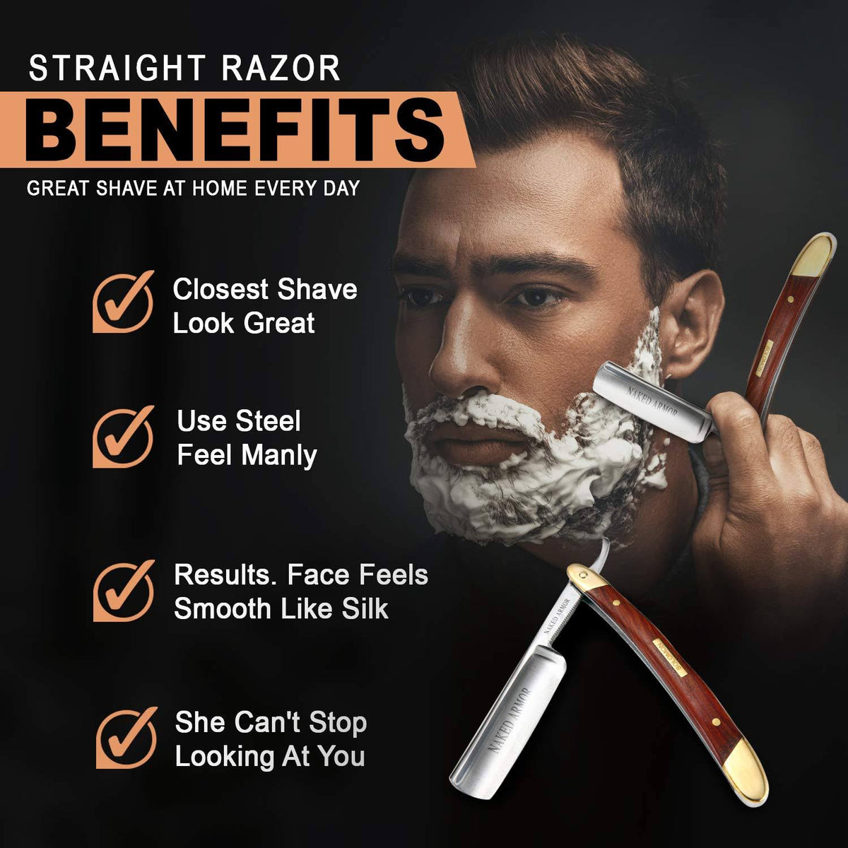 Straight Edge Razor, Japanese Steel M256