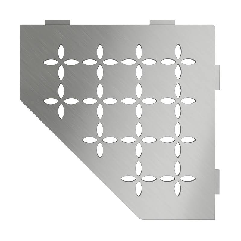 Pentagon Corner Shelf Brushed Stainless Steel D648