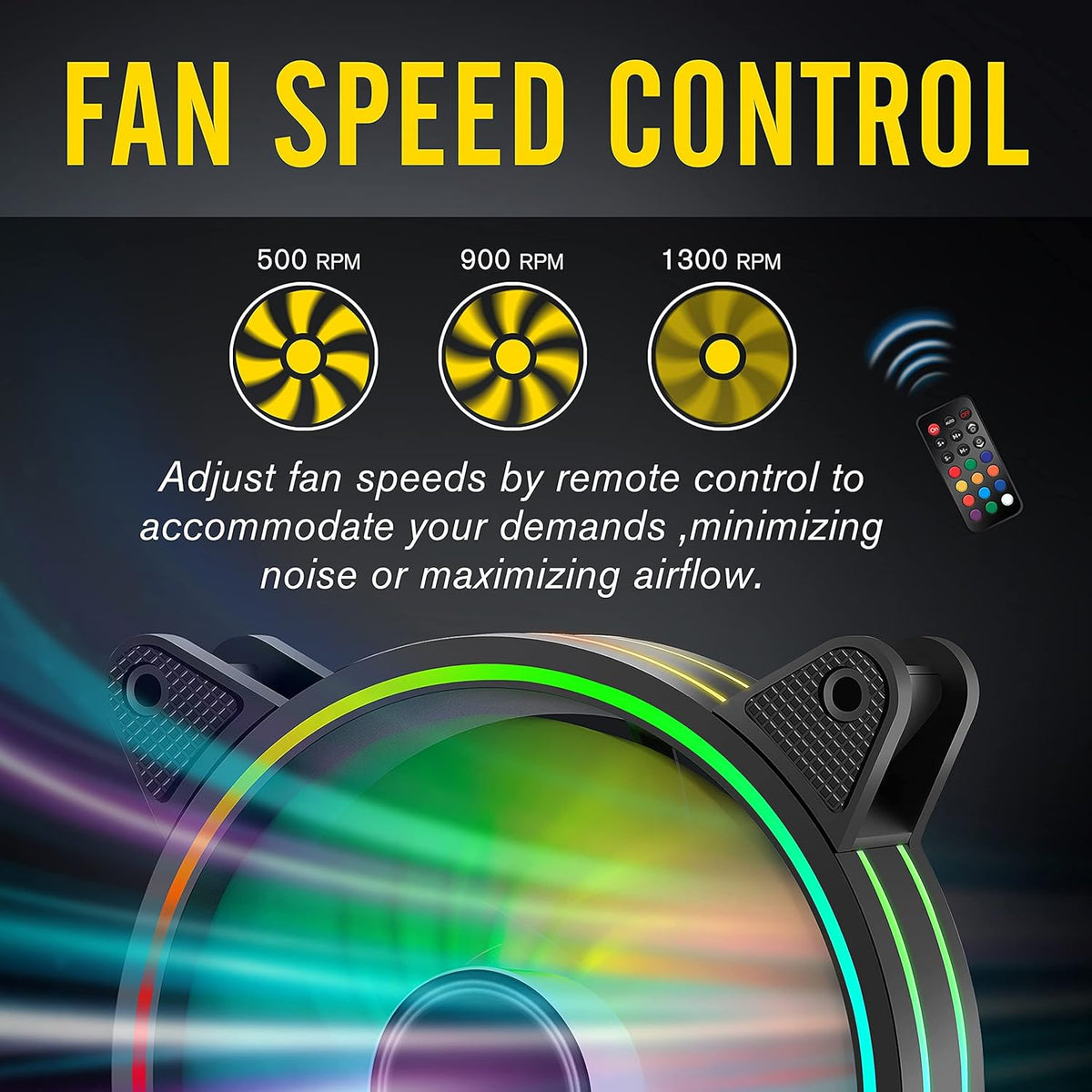 6 Pack 120mm RGB Addressable PC Case Fan with Hub and Remote P595234