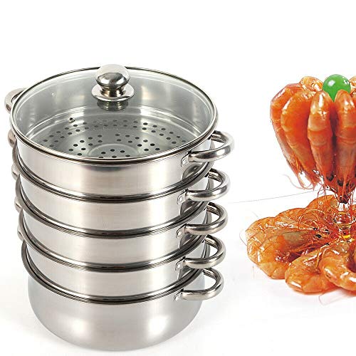 3 Tier Stainless Steel Steamer Pot with Lid K662