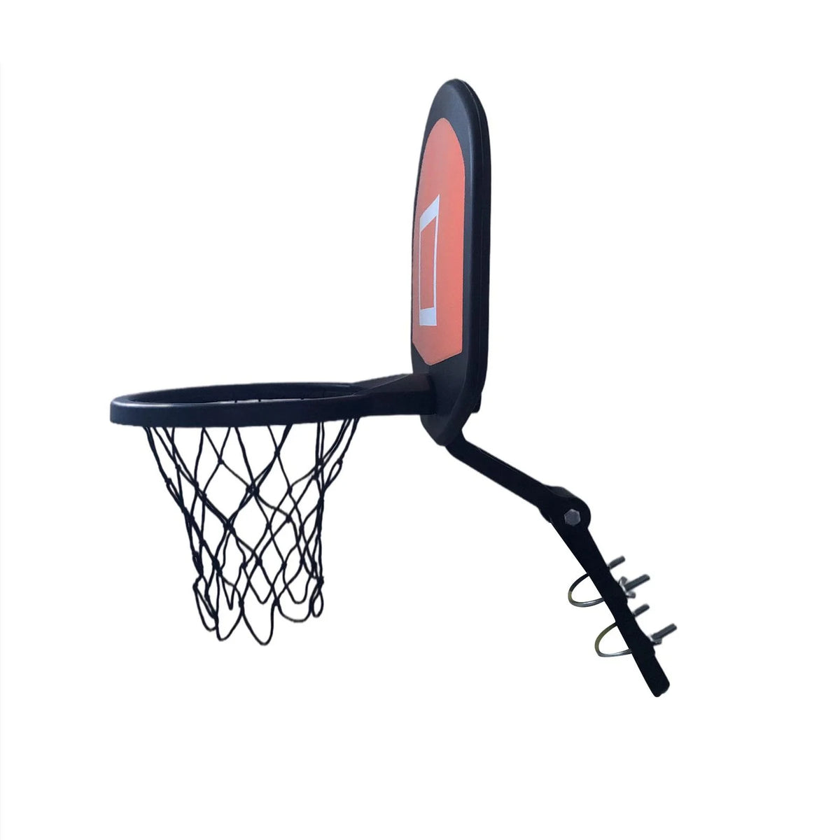 Basketball Hoop for Trampoline Backboard Toy Outdoor Sports Frame Attachment for Curved Pole E58968