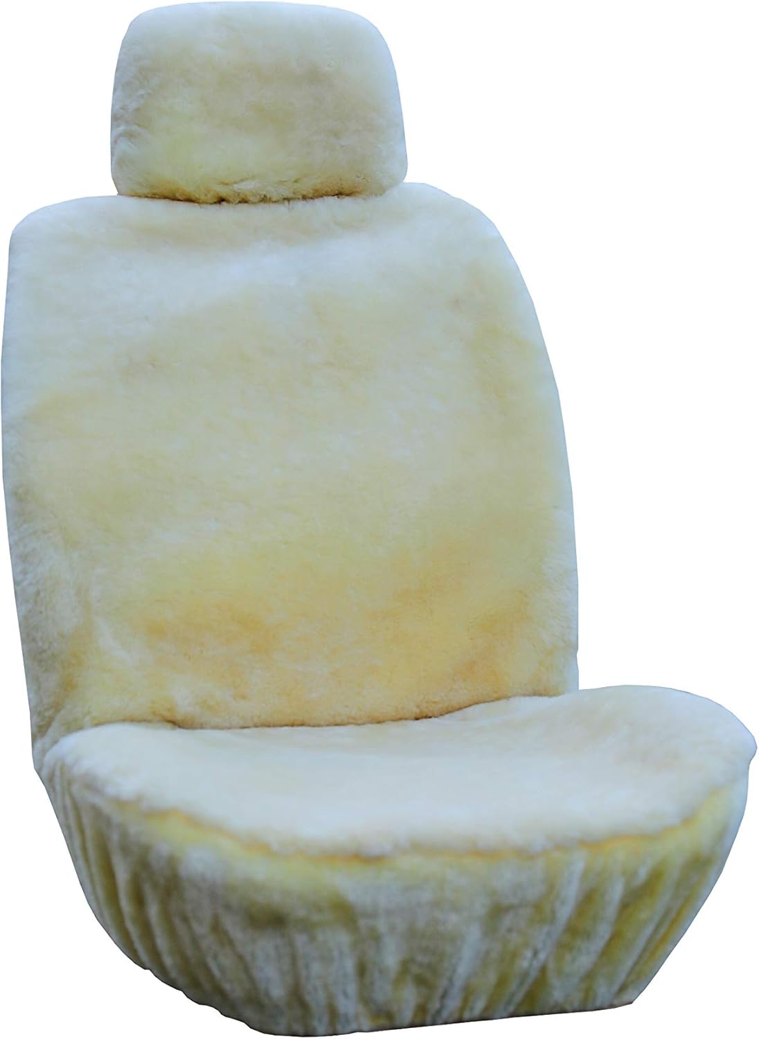Genuine Sheepskin Seat Covers 56 by 23 Inches Light Gray W7109