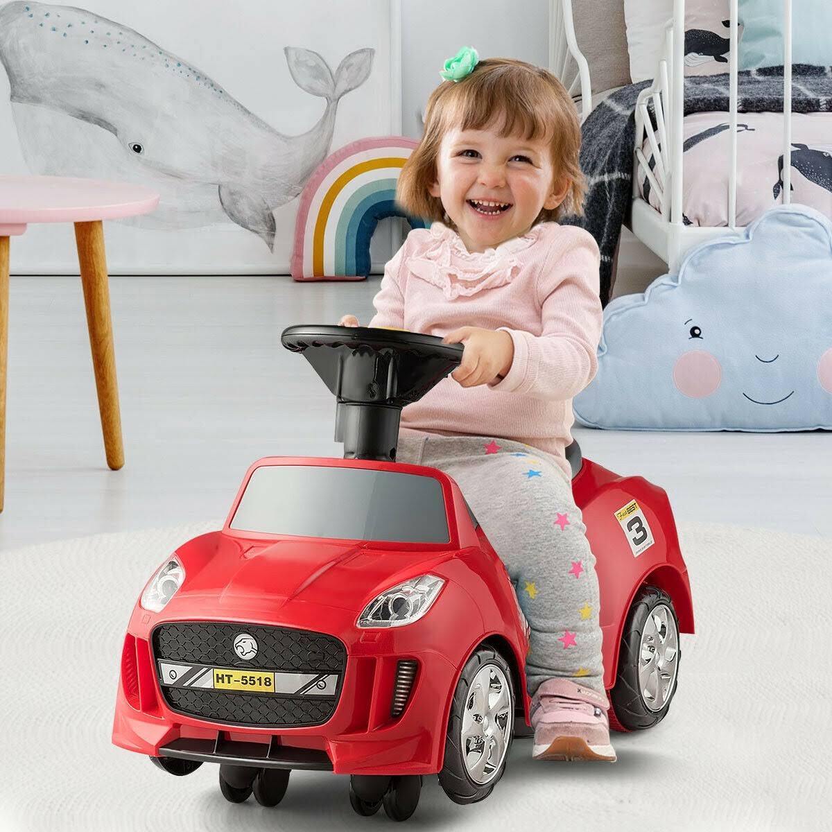 Red 3 in 1 Kids Ride on Push Car Stroller Wagon X5206