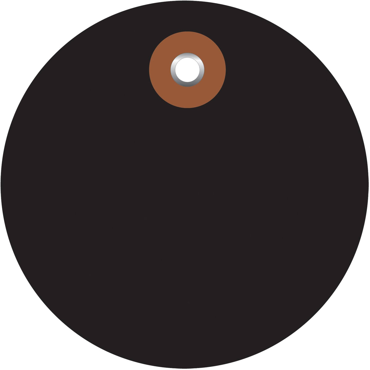 Black Plastic Circle Tags P42605
