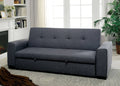 Gray Convertible Expandable Futon Sofa Y3385