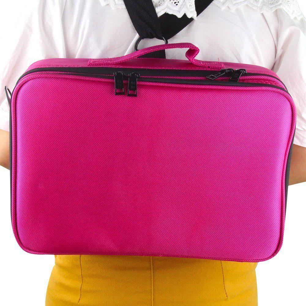 3 Layer Makeup Train Case Cosmetic Organizer Storage Brush Box P658360