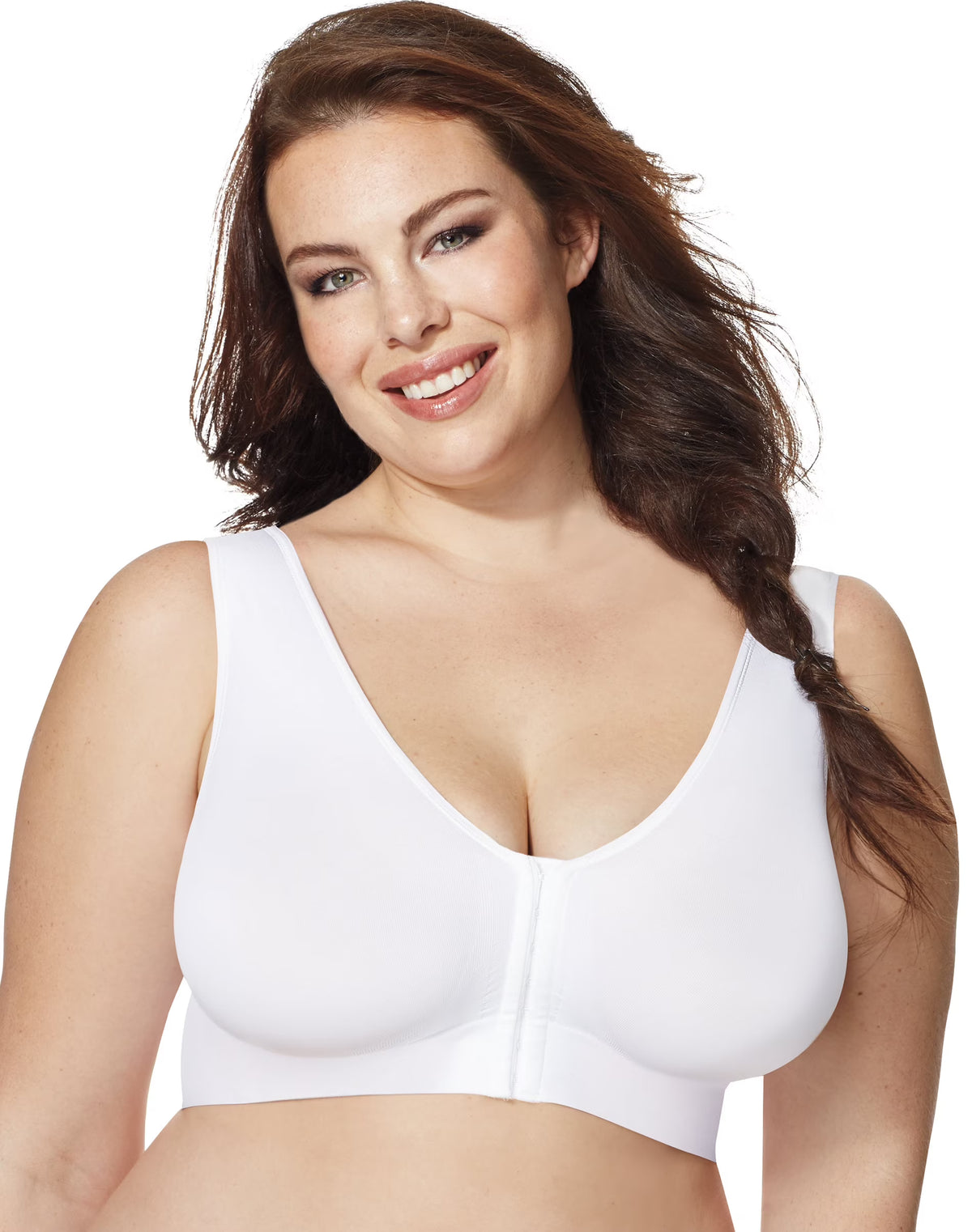 White Front-Close Seamless Bra R194494