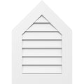 Peaked Top Surface Mount PVC Gable Vent 7/12 Pitch H7412