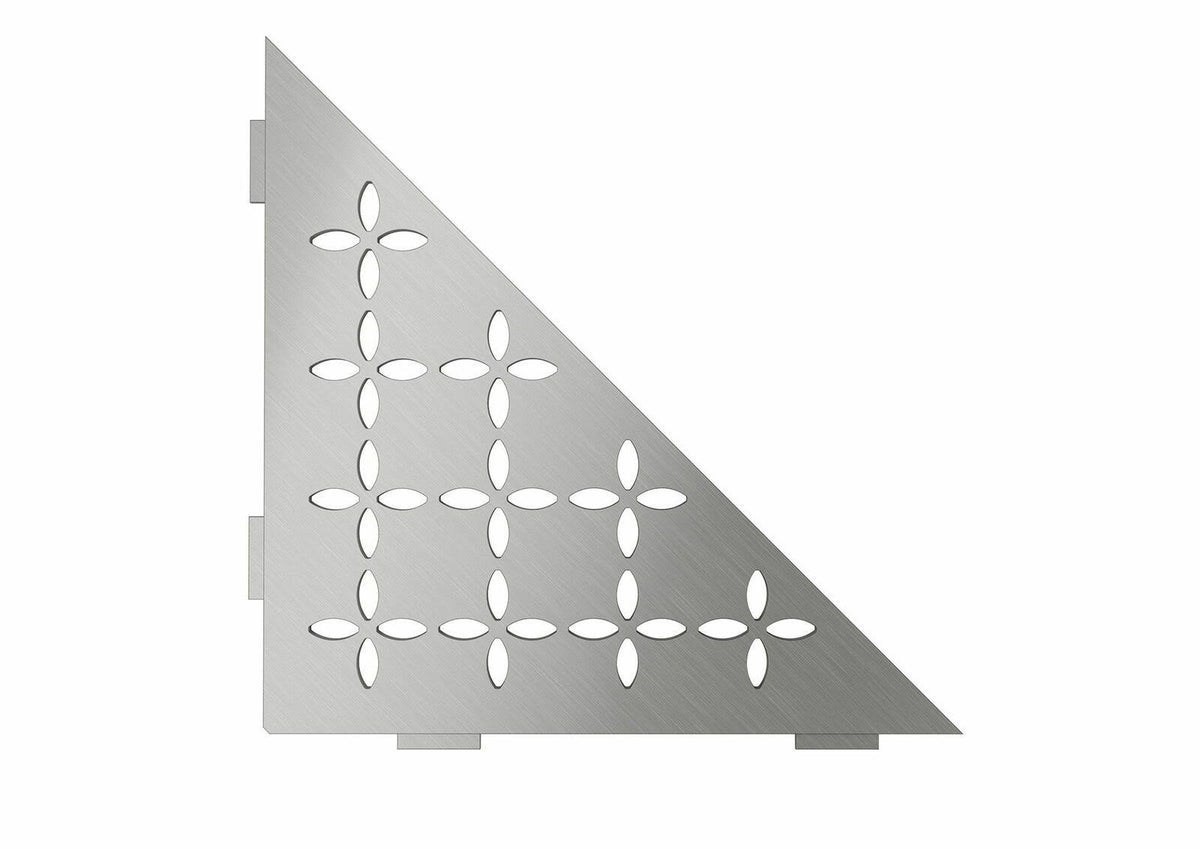 Pentagon Corner Shelf Brushed Stainless Steel D648