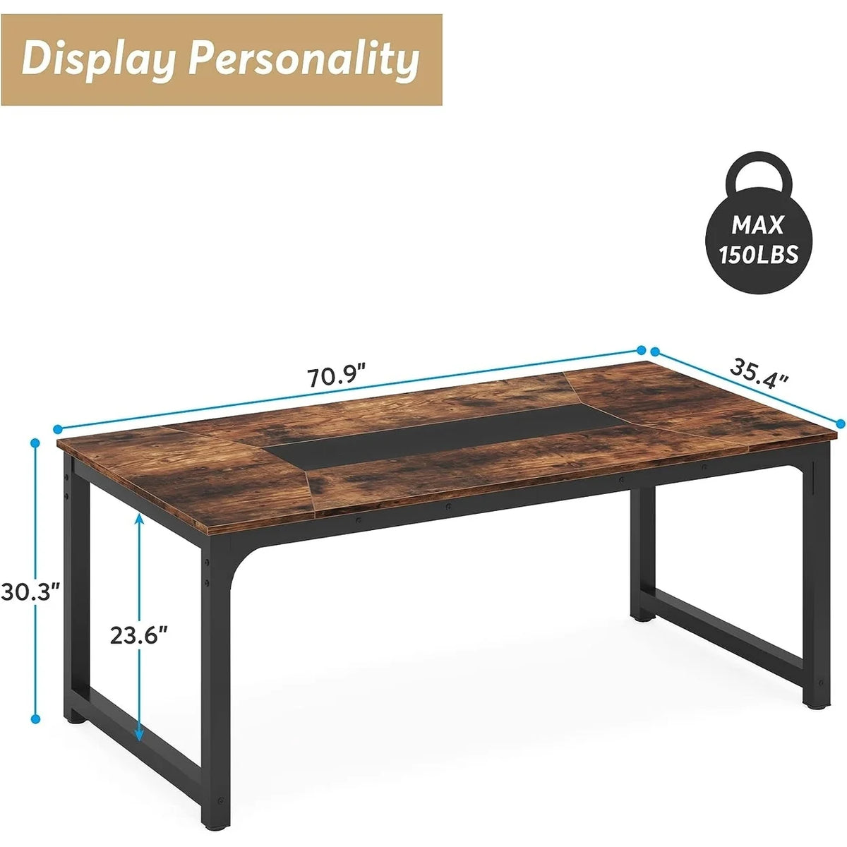 71"x35.4" Dining Table for 6-8 Person W25476