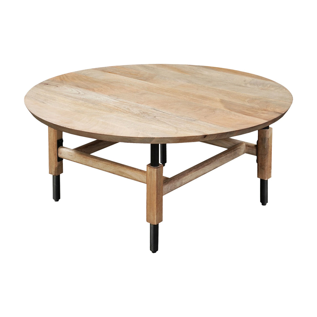 Round Mango Wood Coffee Table Z814