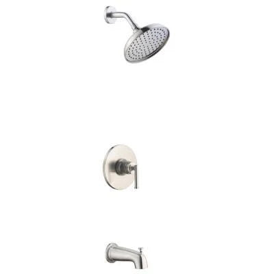 Single-Handle 1-Spray Tub and Shower Faucet in Brushed Nickel V3473