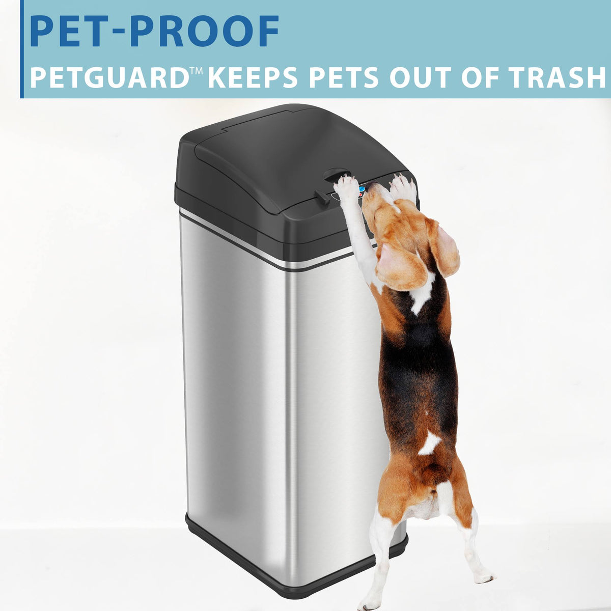 13 Gallon Stainless Steel Sensor Trash Can B993