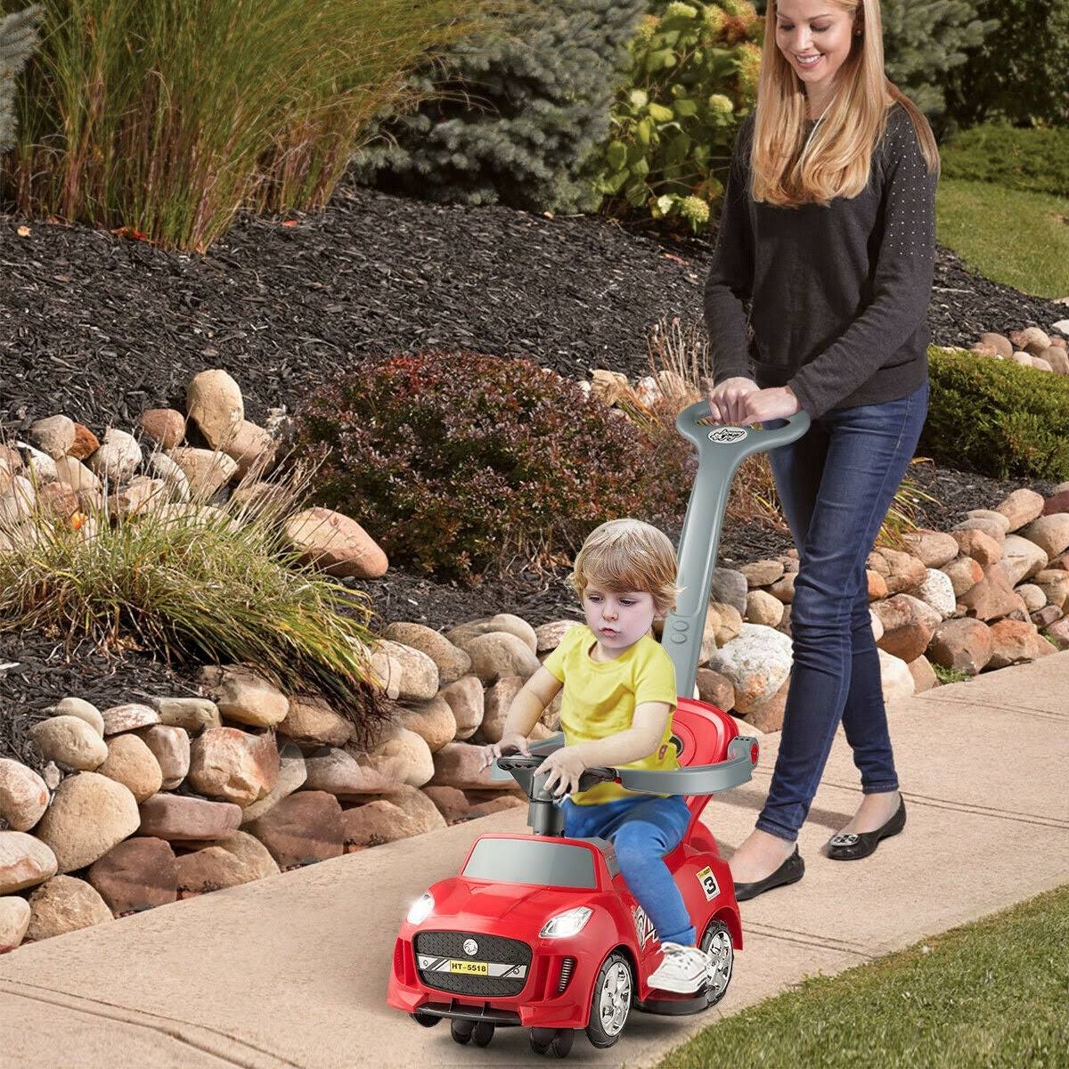 Red 3 in 1 Kids Ride on Push Car Stroller Wagon X5206
