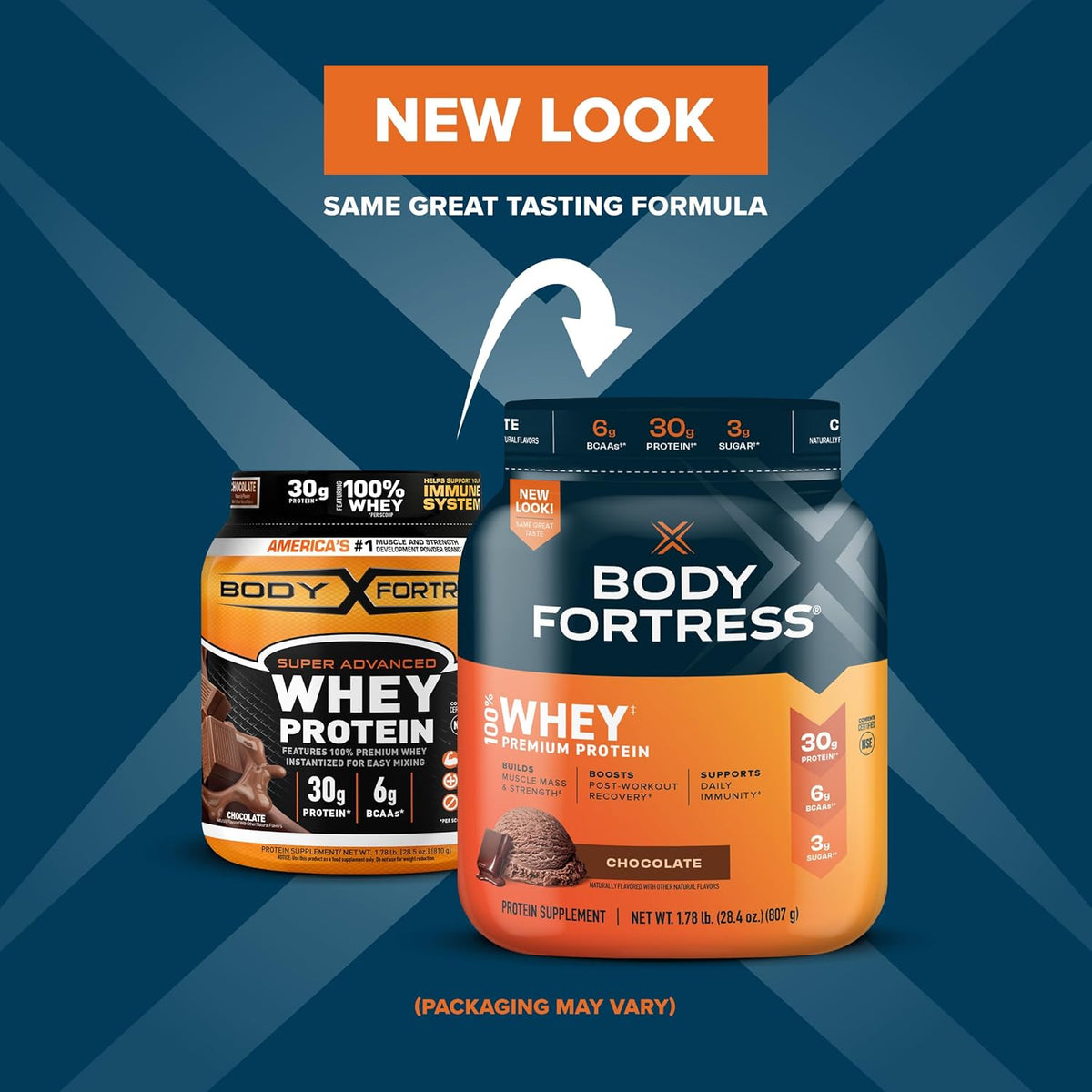 Chocolate Whey Protein Powder 1.78lbs and Chocolate Peanut Caramel Protein Bars 12 Count 1.76oz A830795