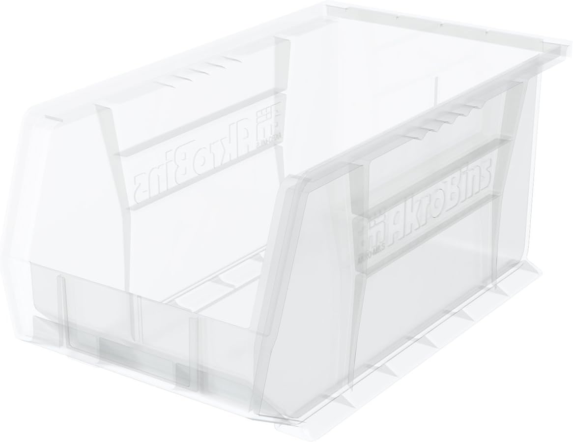 Clear Plastic Storage Bin 12-Pack X33021