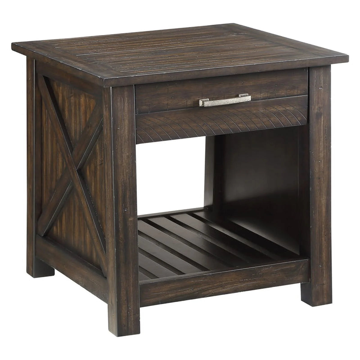 Wood End Table in Dark Brown V238384