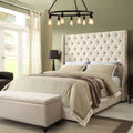 Tufted Bed with Vintage Wing N3303