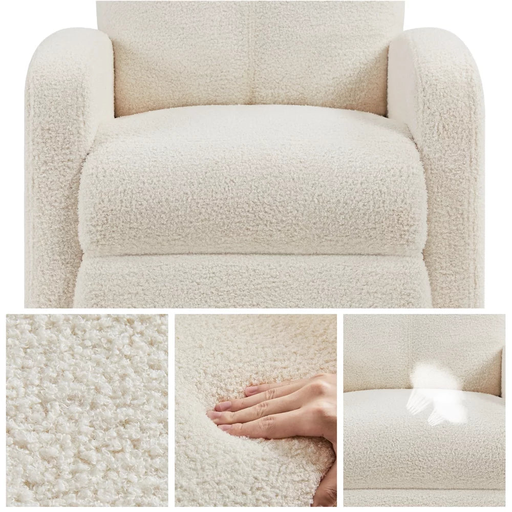 Adjustable Upholstered Boucle Recliner Chair Q1592