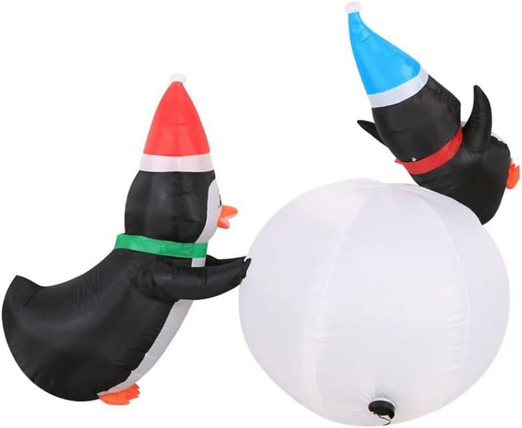 6 Foot Inflatable Penguins With Swirling Lights P115