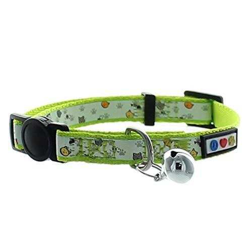 Cat Collar with Safety Buckle and Removable Bell F866