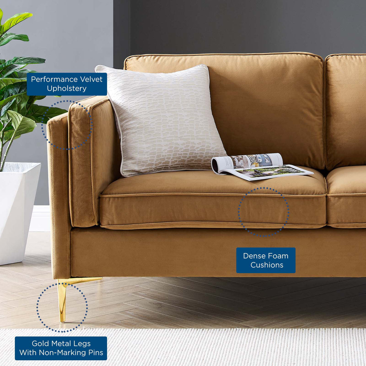 Velvet Sofa H26526