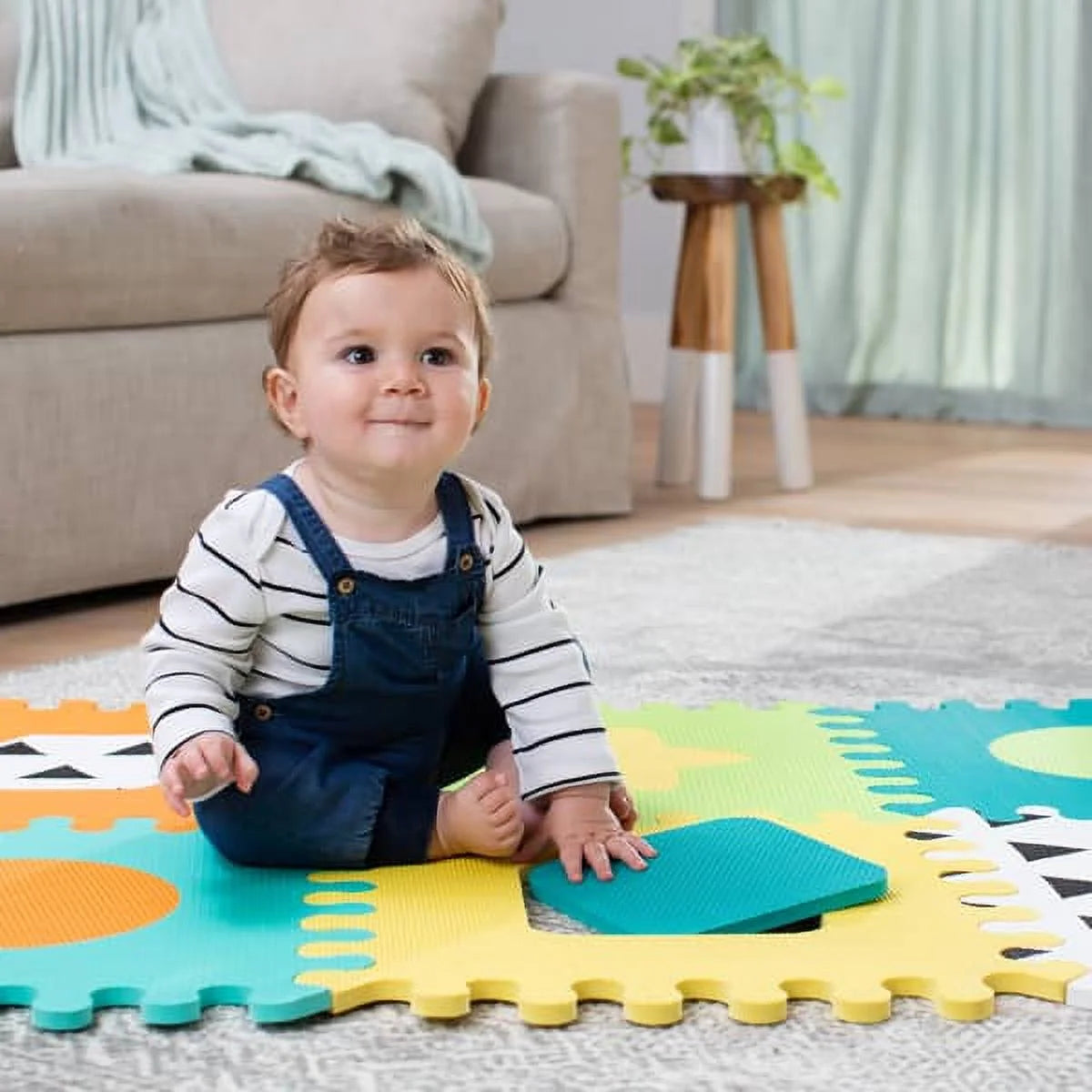 Multicolor Soft Foam Puzzle Mat W418185