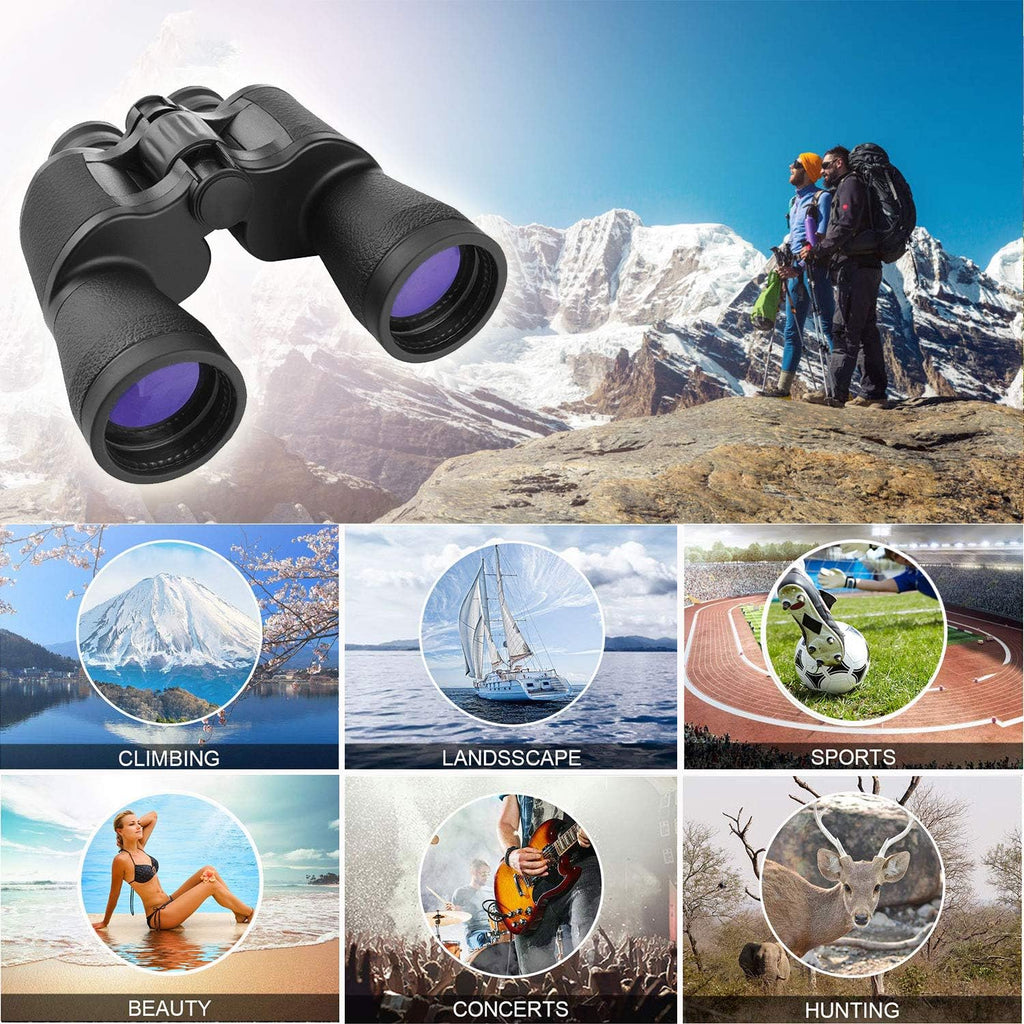 20x50 Compact HD Waterproof Binoculars with Strap Carrying Bag H55776