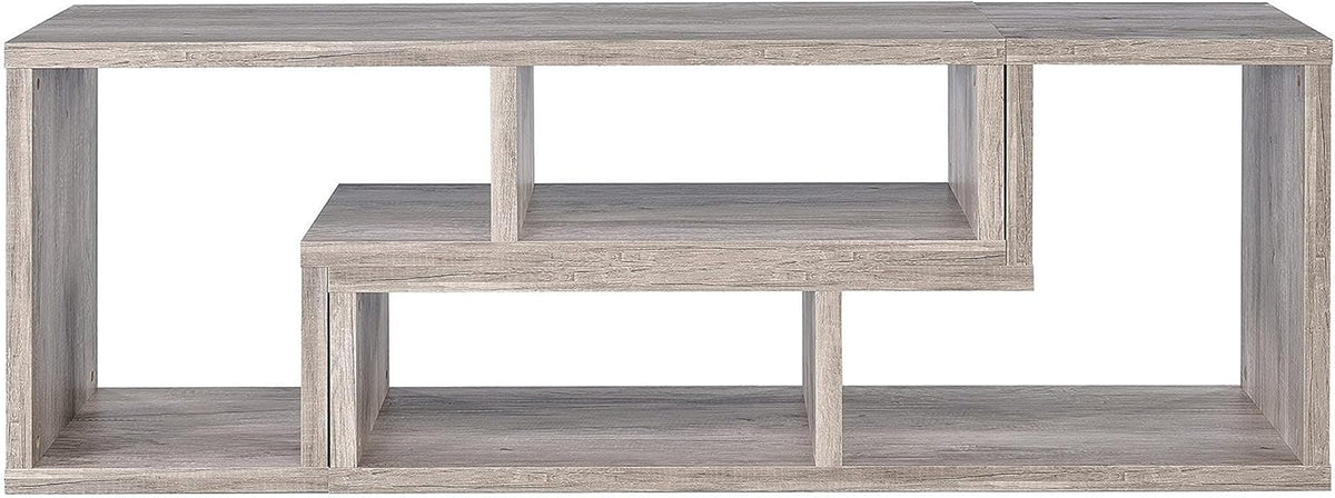 Grey Driftwood Convertible Bookcase TV Stand S62680