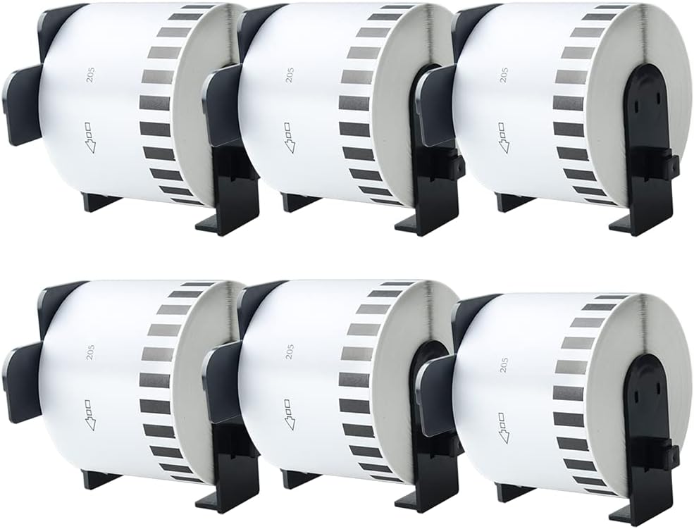 8 Pack Continuous White Label Paper Roll with 8 Reusable Cartridges V647362