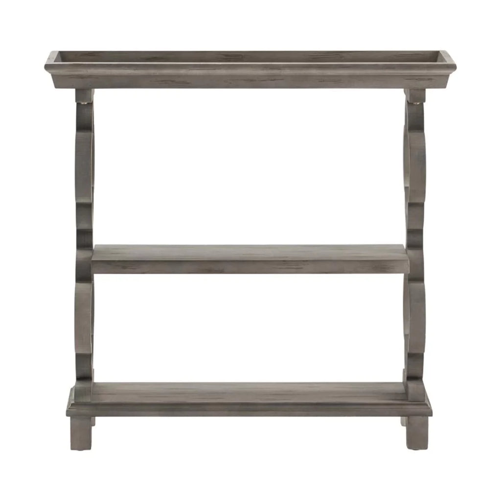 Grey Quatrefoil Console Table Z35003