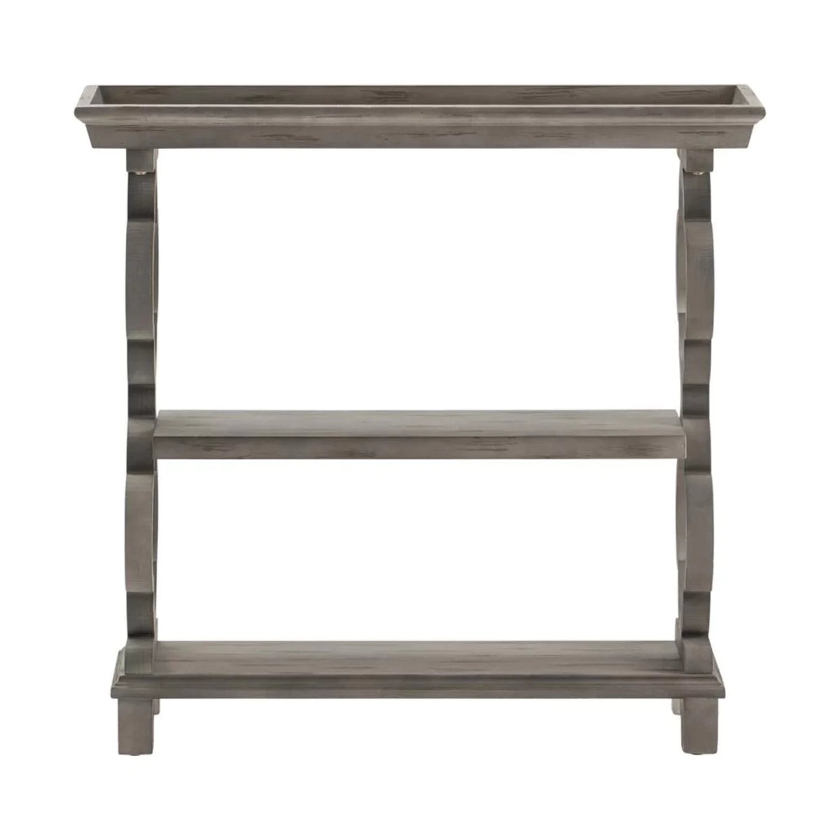 Grey Quatrefoil Console Table Z35003
