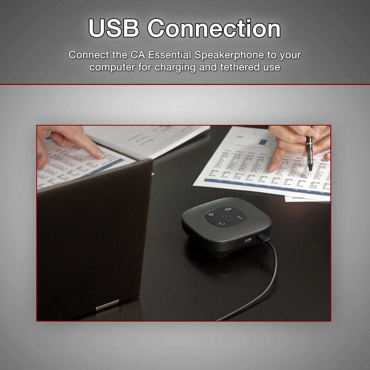 USB and Bluetooth Speakerphone with 360 Degree Noise Cancelling Microphone X3132