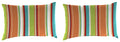 Multicolor Stripe Rectangular Outdoor Throw Pillows 2 Pack A4995
