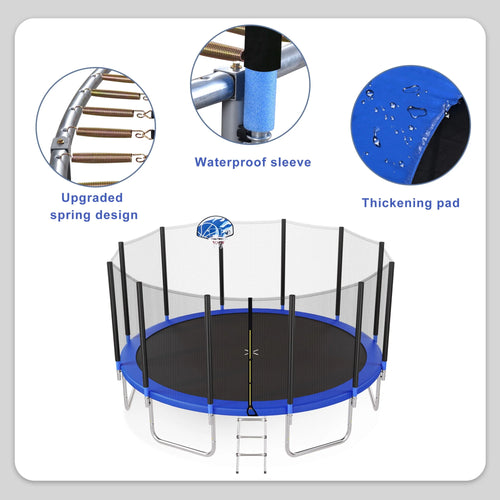 14FT Trampoline with Enclosure and Ladder V443248