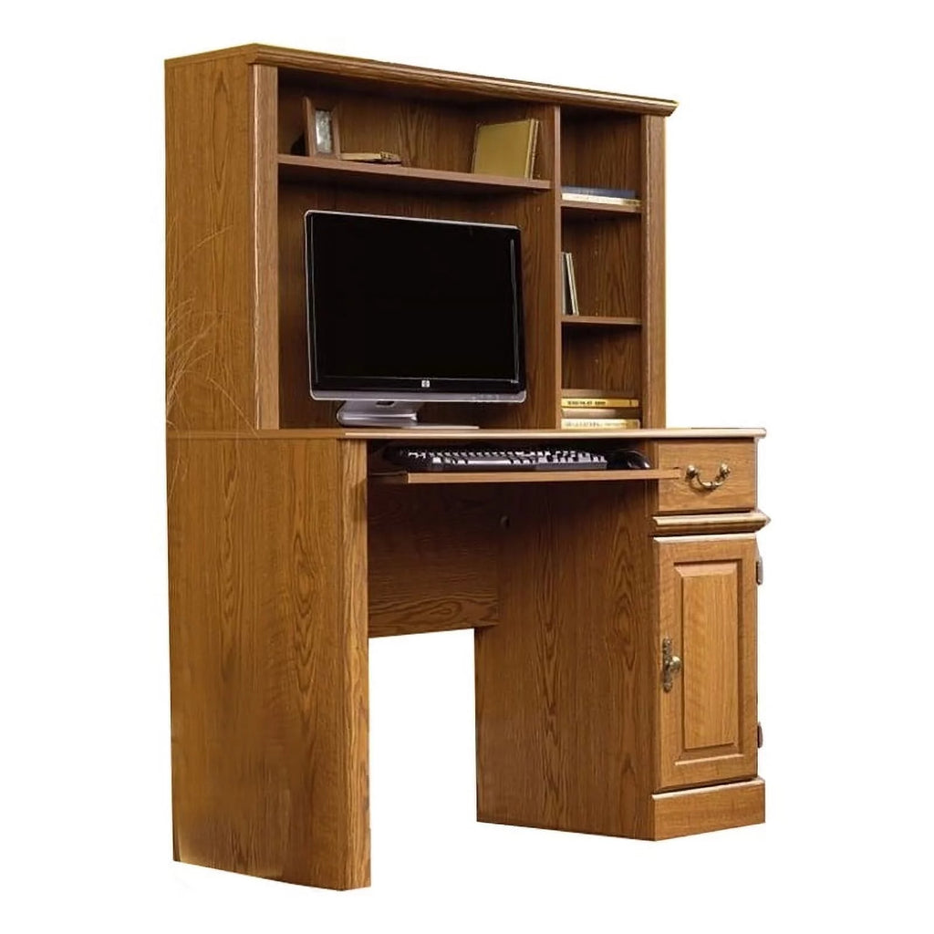 Small Wood Computer Desk with Hutch Y877