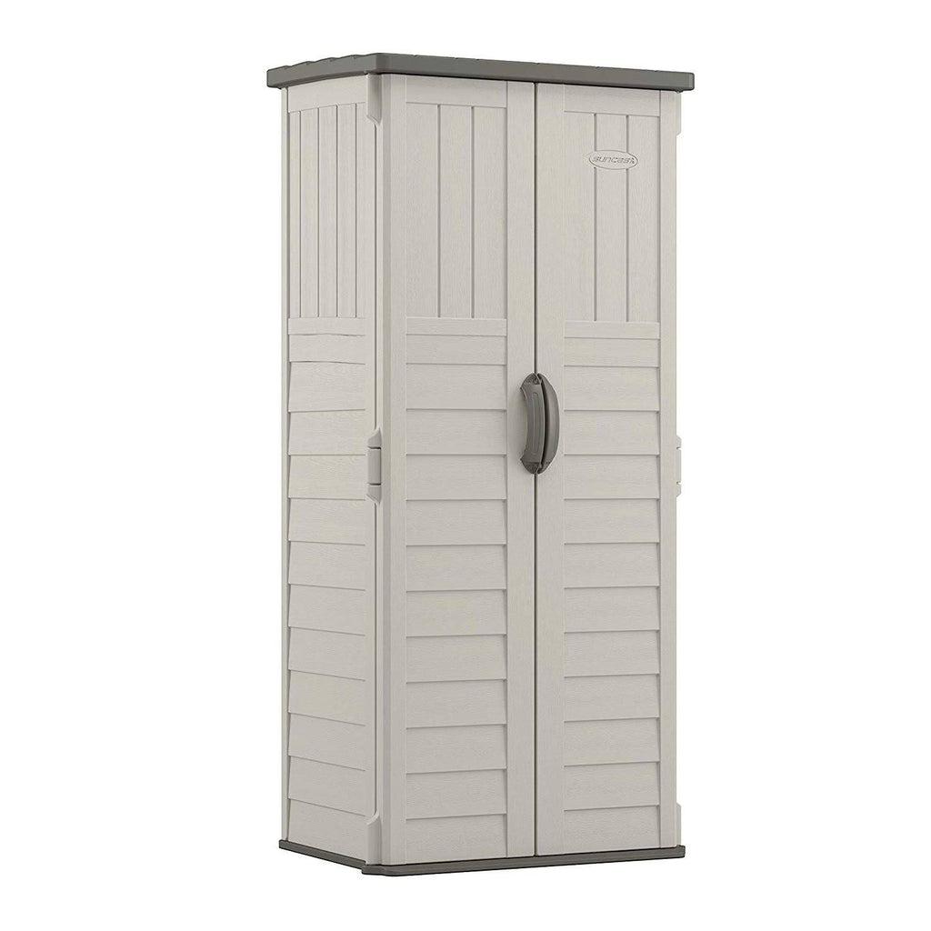 22 Cubic Feet Resin Vertical Storage Shed (2 Pack) U403105