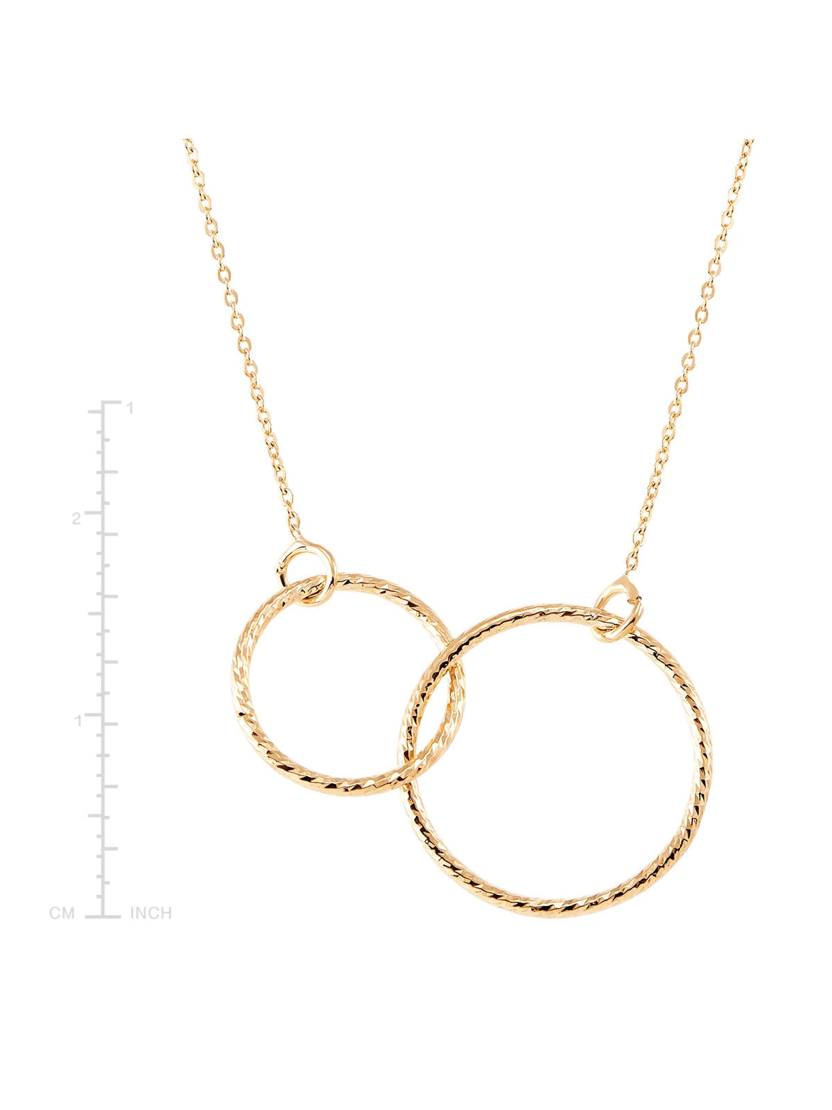 14kt Yellow Gold Double Circle Necklace G75221