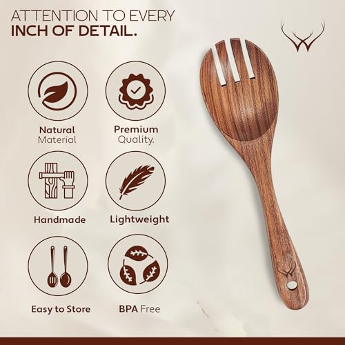 Wooden Spoons and Spatulas 6-Piece Non-Stick Cookware E7510