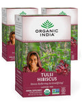 Hibiscus Herbal Tea, Caffeine-Free, 18 Infusion Bags, 3 Pack J778